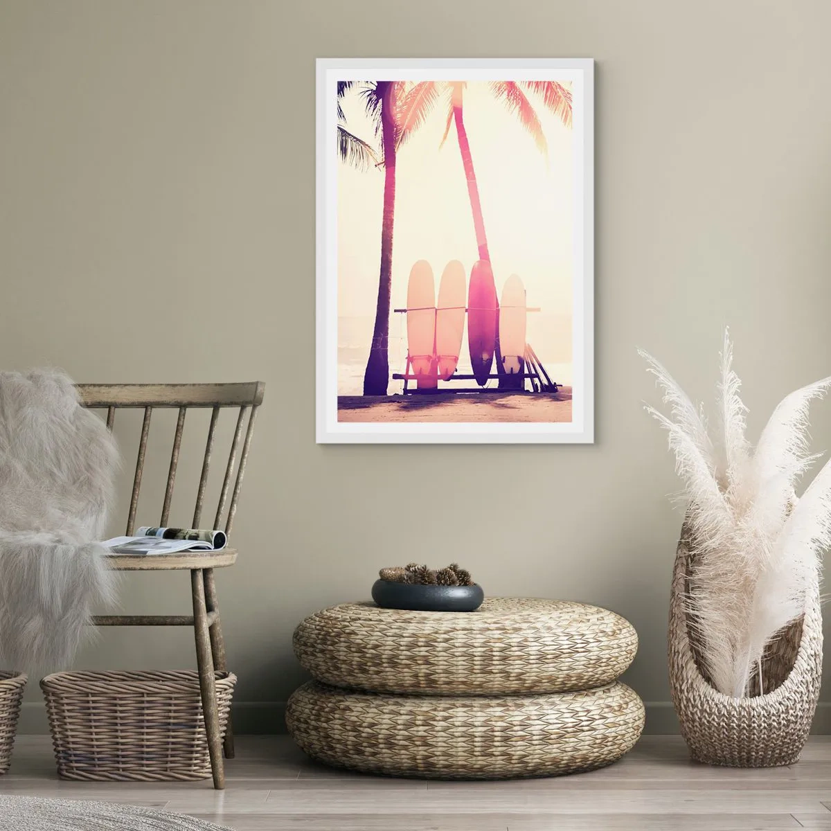 Poster in einem weißen Rahmen - Es wird ein toller Tag - 30x40 cm