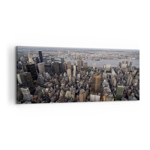 Bild auf Leinwand - Leinwandbild - Das schlagende Herz unserer Zeit - 100x40 cm