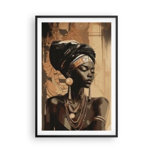 Poster in einem schwarzem Rahmen - Afrikanische Majestät - 61x91 cm