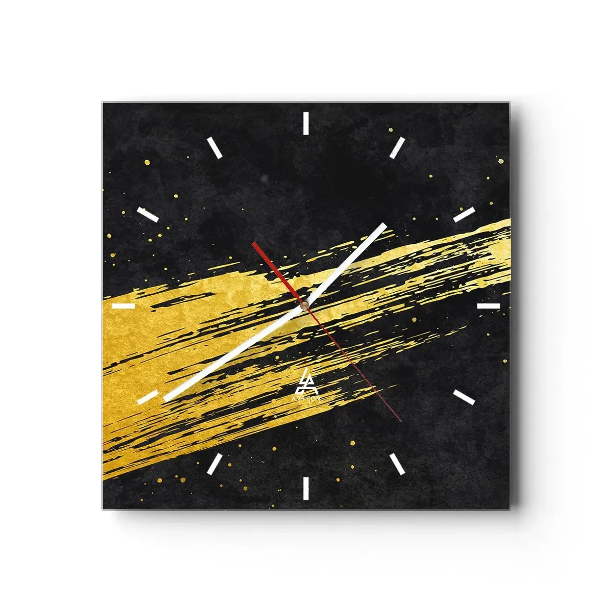 Wanduhr - Glasuhr - Sprung in den Hyperraum - 40x40 cm