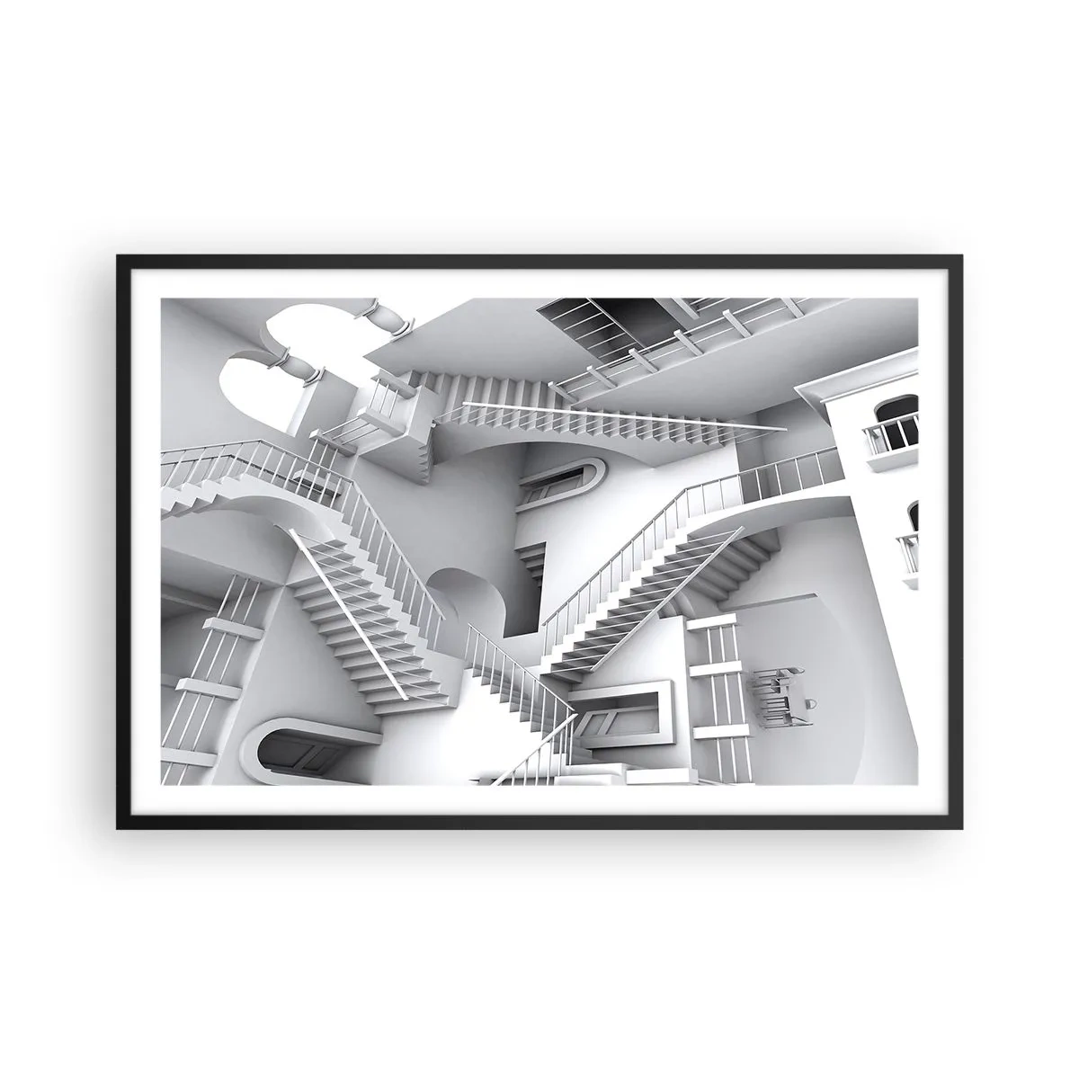 Poster in einem schwarzem Rahmen - Die Paradoxien des Weltraums - 91x61 cm