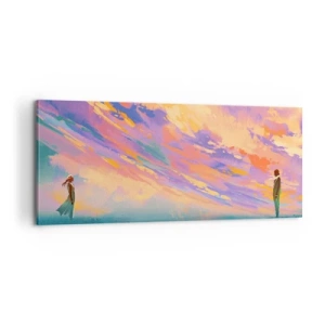 Bild auf Leinwand - Leinwandbild - Die Anziehungskraft - 100x40 cm