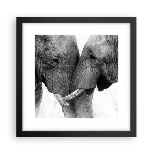 Poster in einem schwarzem Rahmen - Herzliches Geständnis - 30x30 cm