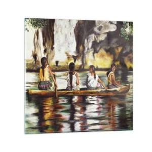 Glasbild - Bild auf glas - In einem polynesischen Paradies - 30x30 cm