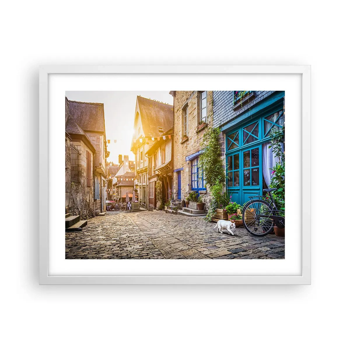 Poster in einem weißen Rahmen - Der weiße Geist der Stadt - 50x40 cm