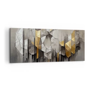 Bild auf Leinwand - Leinwandbild - Komposition aus Eis und Licht - 100x40 cm