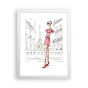Poster in einem weißen Rahmen - Modekunst - 30x40 cm