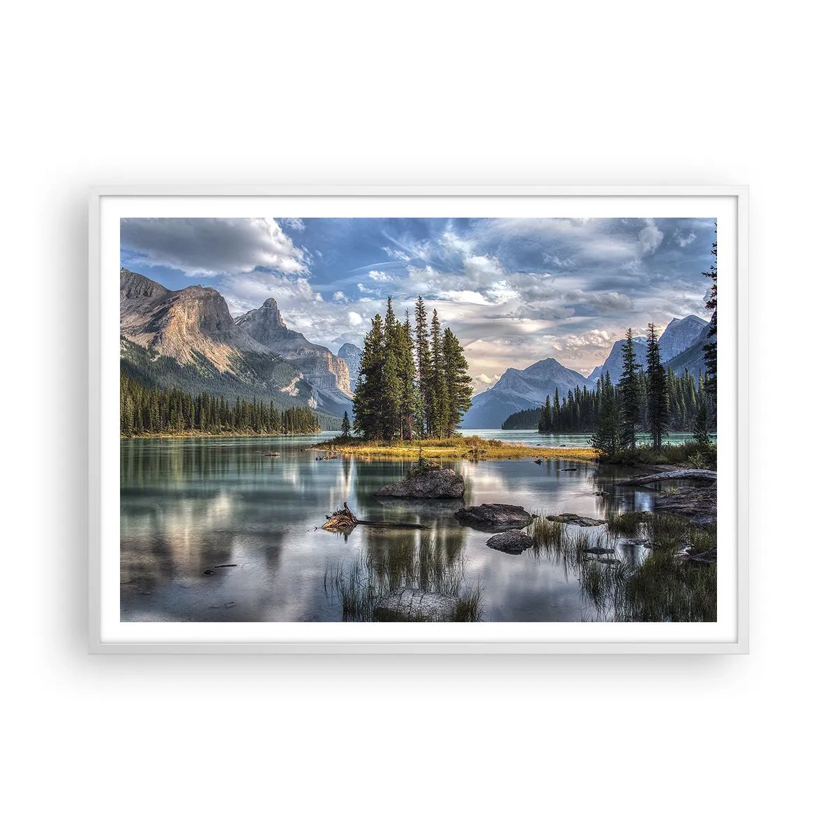 Poster in einem weißen Rahmen - An dem tollen und sauberen Wasser ... - 100x70 cm