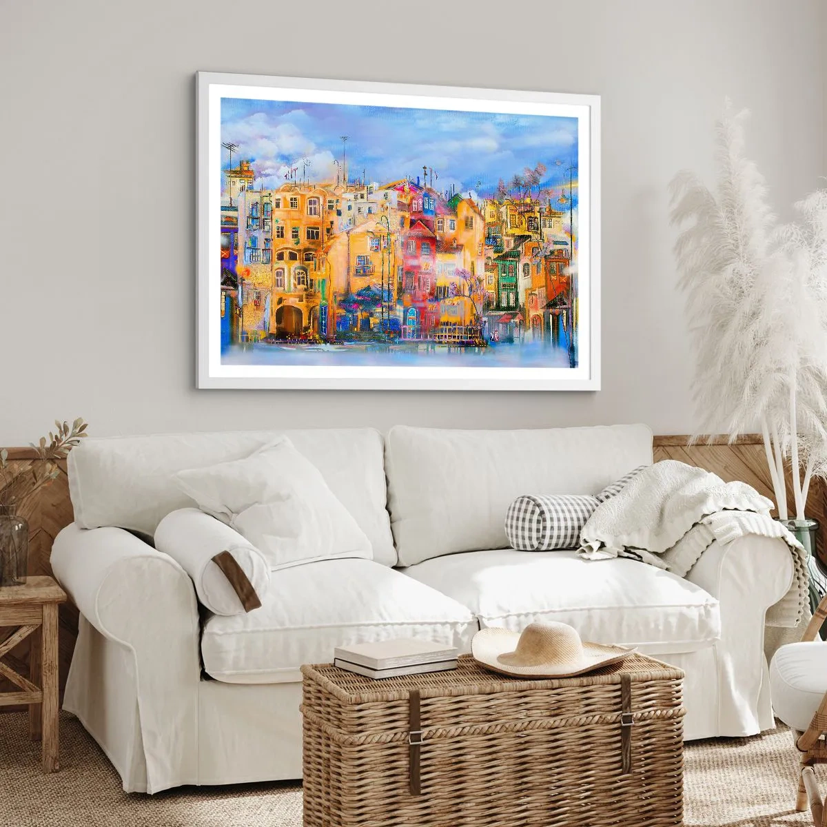 Poster in einem weißen Rahmen - Wir sind zusammen - 50x40 cm