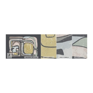 Fototapeten Muster Premium Canvas - Abstraktion im präkolumbianischen Geist - Abstraktion, Boho, Alt - 100x30 cm