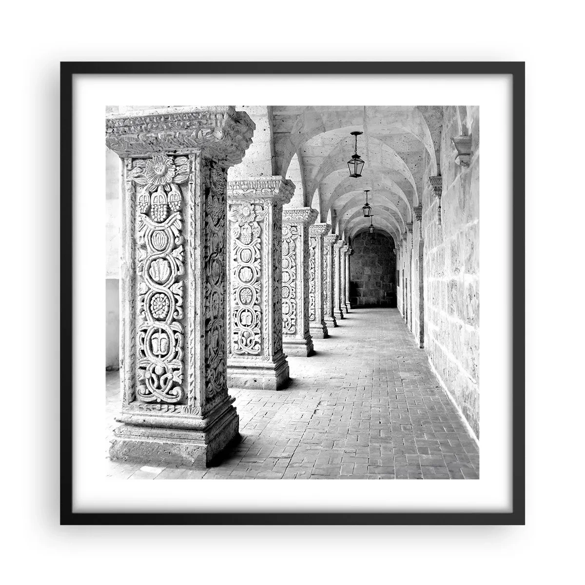 Poster in einem schwarzem Rahmen - Und wo geht’s hin...? - 50x50 cm