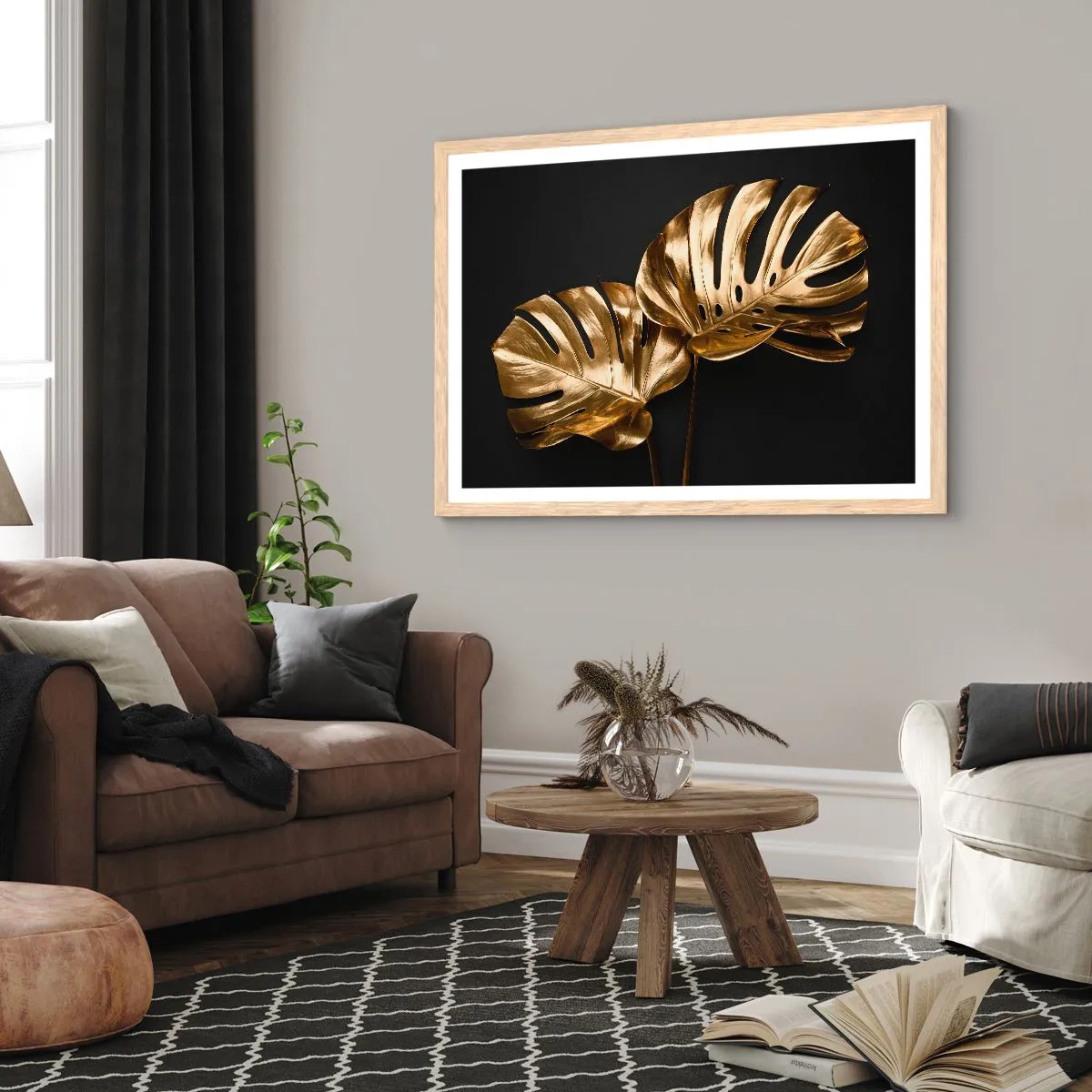 Poster in einem Rahmen aus heller Eiche - Die Schätze der Natur - 50x40 cm