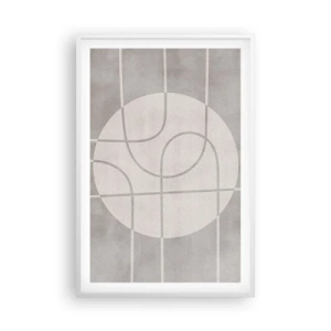 Poster in einem weißen Rahmen - Kreisförmig und geradeaus - 61x91 cm