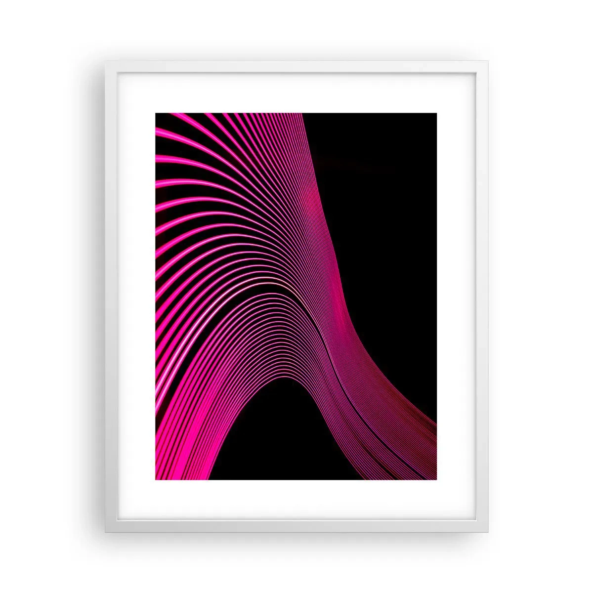 Poster in einem weißen Rahmen - Allee des Lichts - 40x50 cm