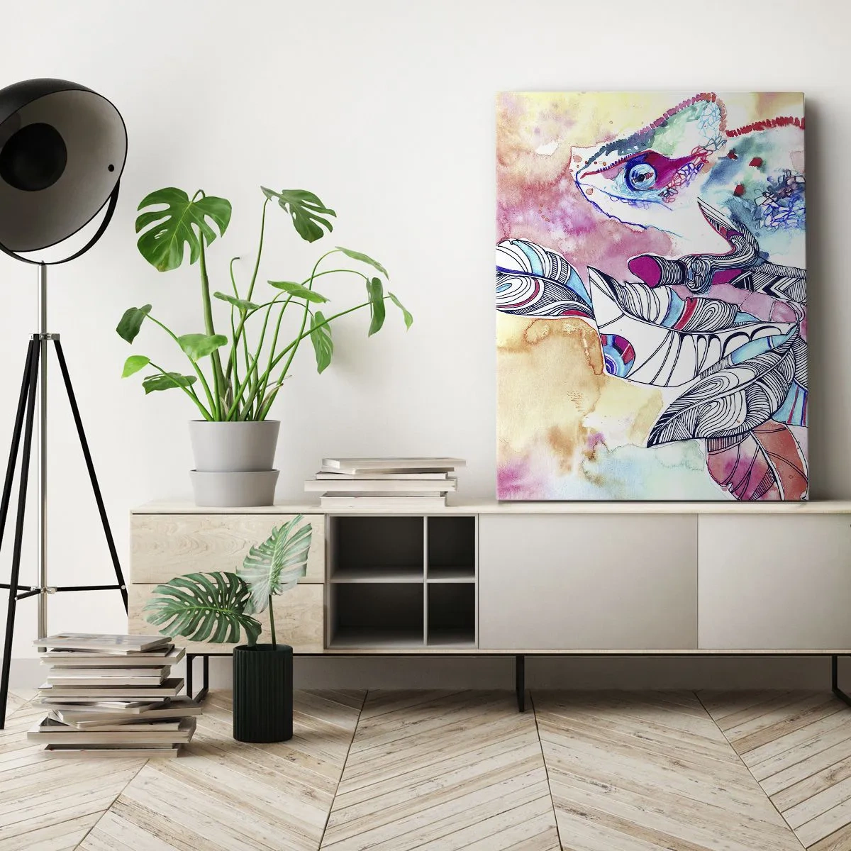 Bild auf Leinwand - Leinwandbild - So bunt wie unsere Welt - 65x120 cm