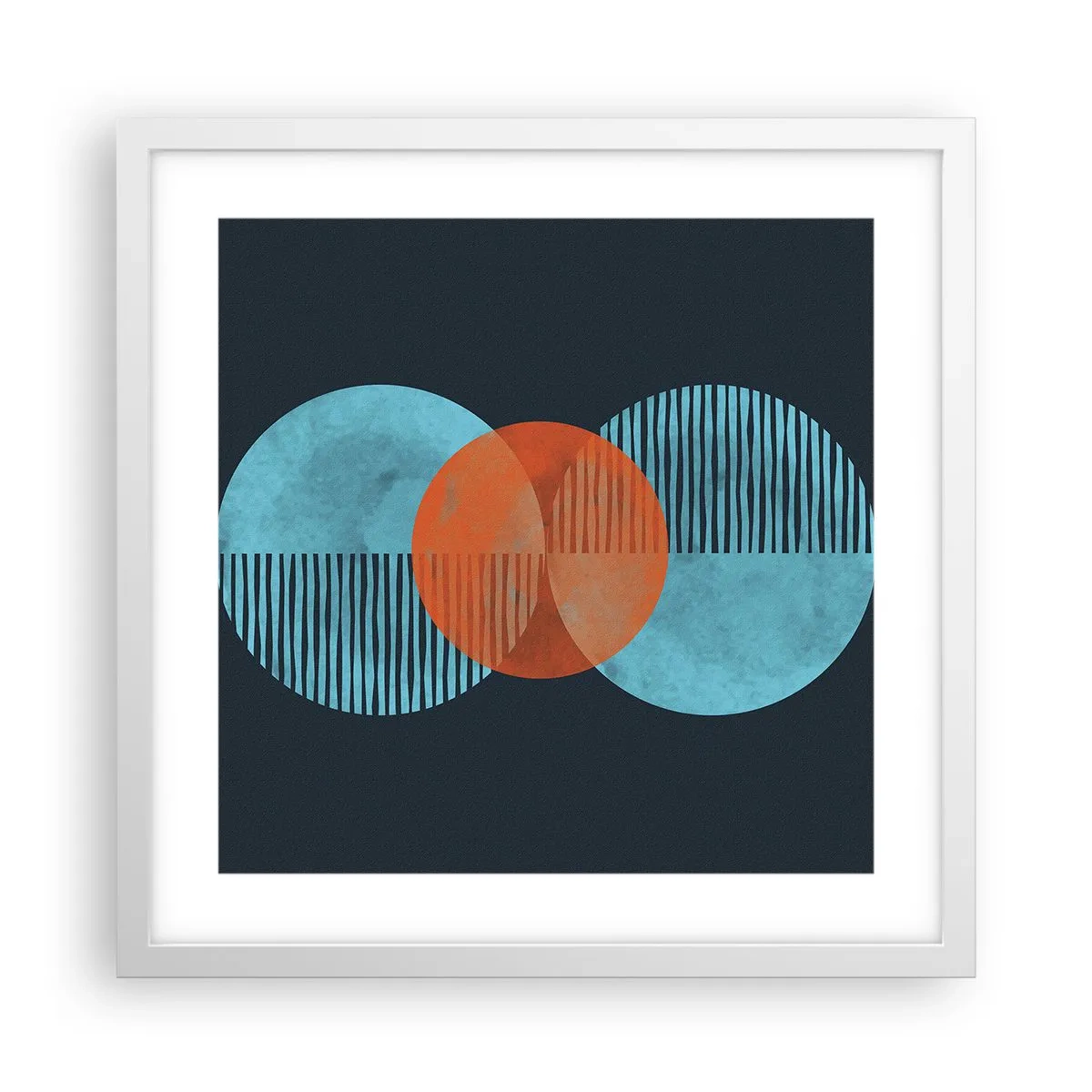Poster in einem weißen Rahmen - Symmetrische Komposition - 40x40 cm
