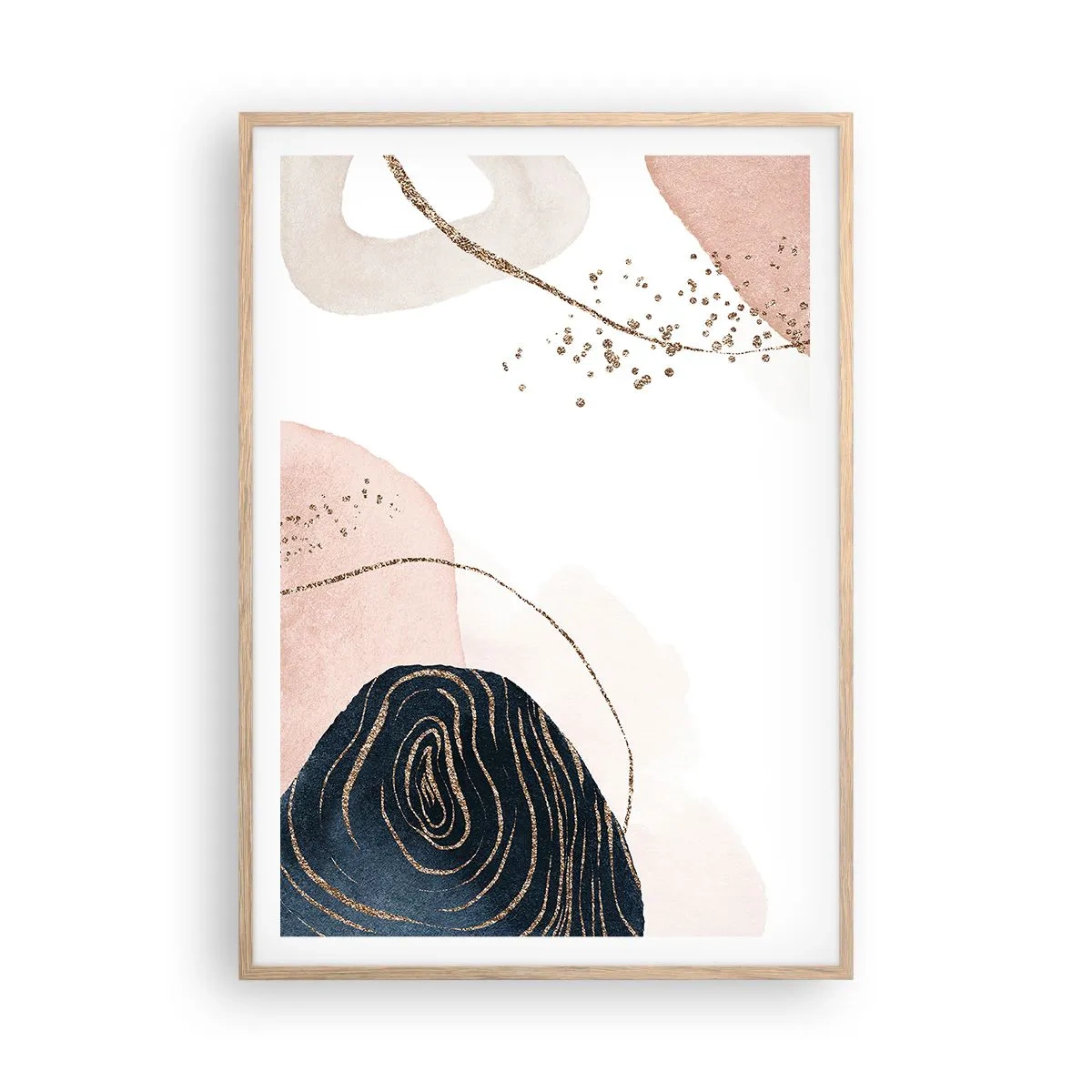 Poster in einem Rahmen aus heller Eiche - Alles fließt - 70x100 cm