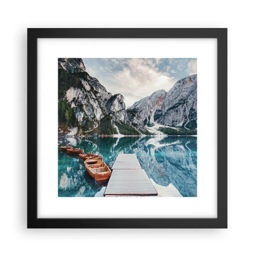 Poster in einem schwarzem Rahmen - Wir zeigen Ihnen Schönheit - 30x30 cm