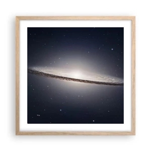 Poster in einem Rahmen aus heller Eiche - Vor langer Zeit in einer weit entfernten Galaxie ... - 50x50 cm