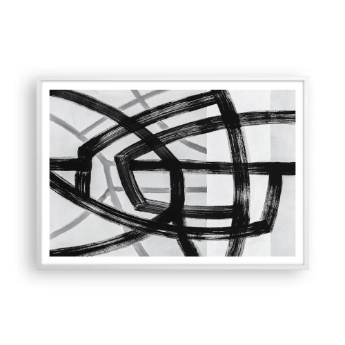 Poster in einem weißen Rahmen - Bautiefe - 100x70 cm