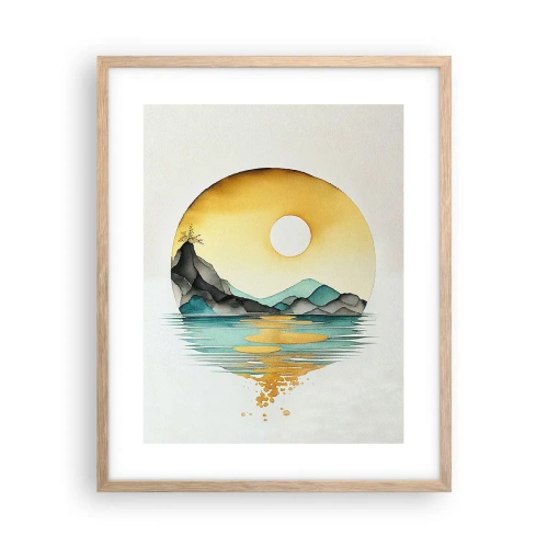 Poster in einem Rahmen aus heller Eiche - Im Kreis der Schönheit - 40x50 cm