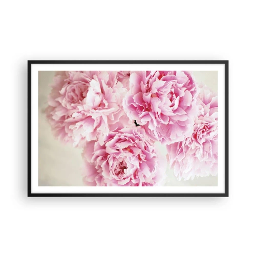 Poster in einem schwarzem Rahmen - In rosa Glamour - 91x61 cm