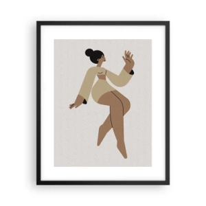Poster in einem schwarzem Rahmen - Eine anmutige Form - 40x50 cm