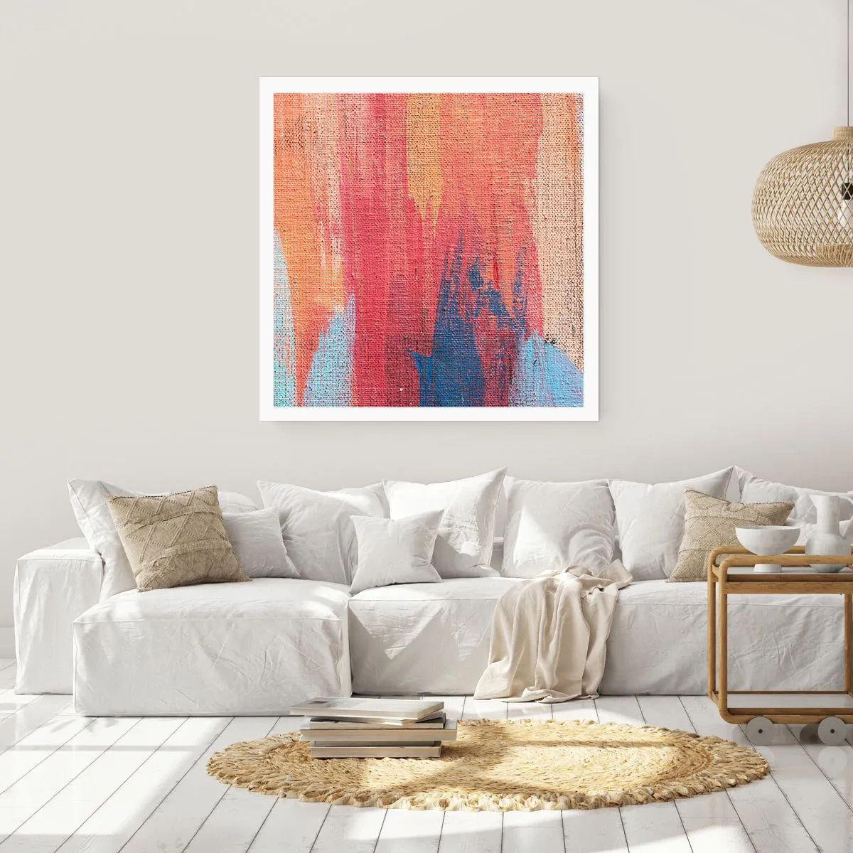 Poster - Renne den Regenbogen hinunter - 50x50 cm