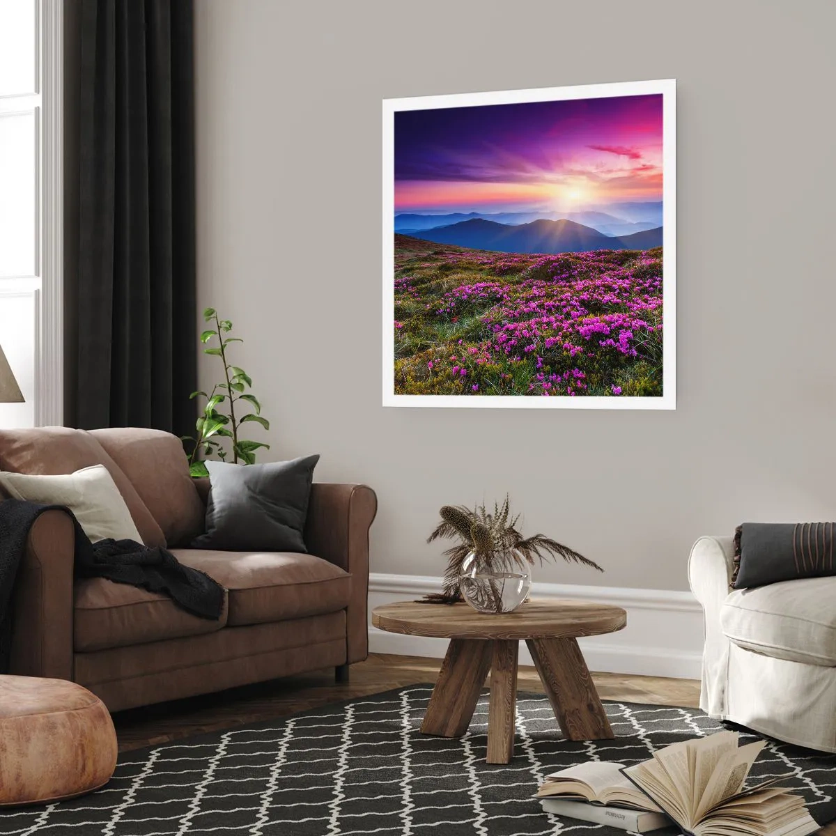 Poster - Kräuter dufteten nach frischen Trauben von den Feldern - 60x60 cm