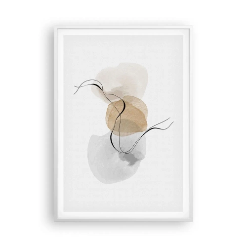 Poster in einem weißen Rahmen - Luftperlen - 70x100 cm