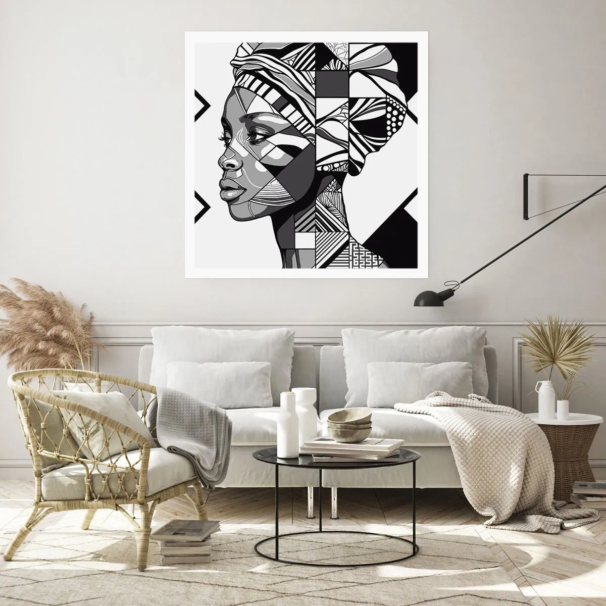 Poster - Ethnisches Porträt - 30x30 cm