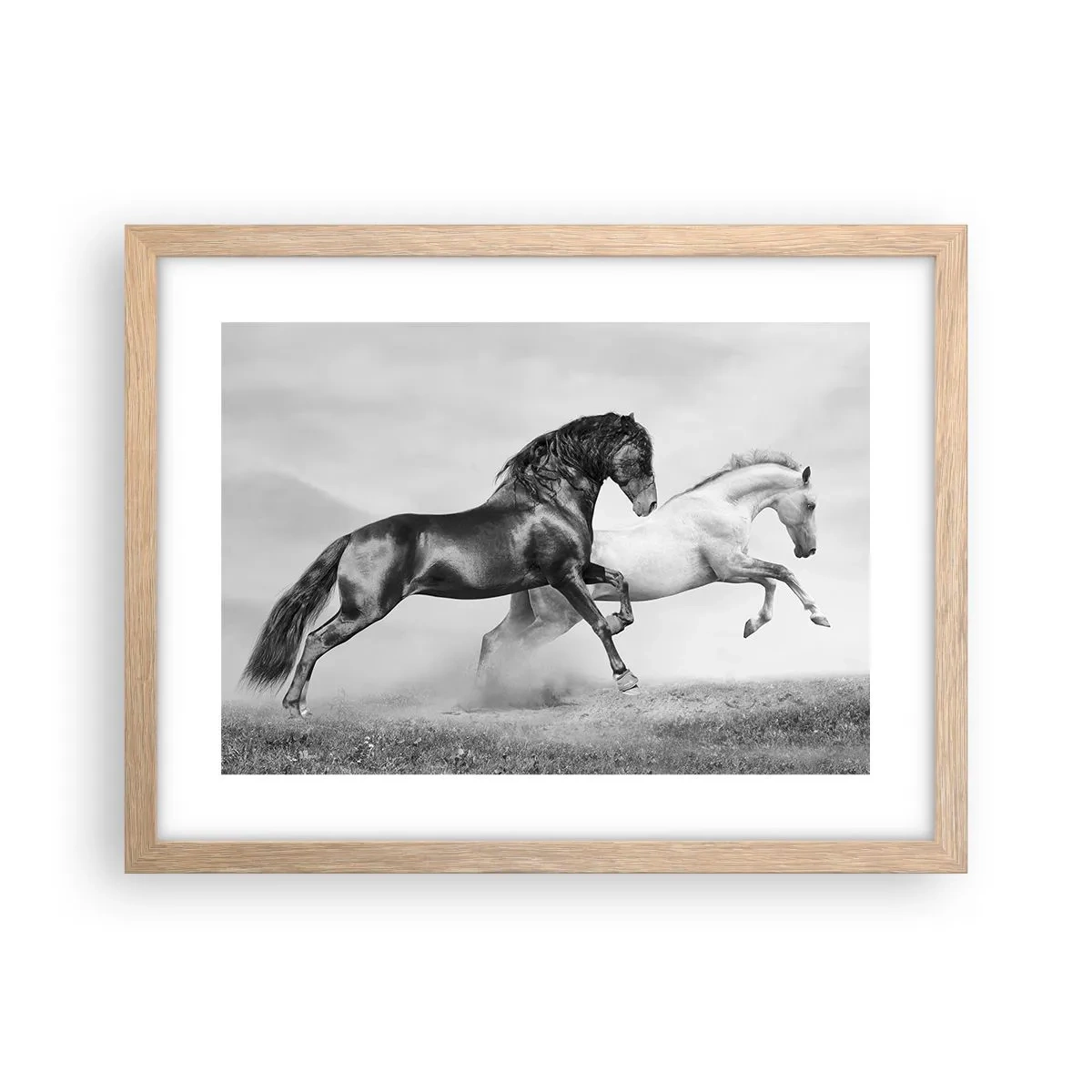 Poster in einem Rahmen aus heller Eiche - Engel und Dämonen - 40x30 cm