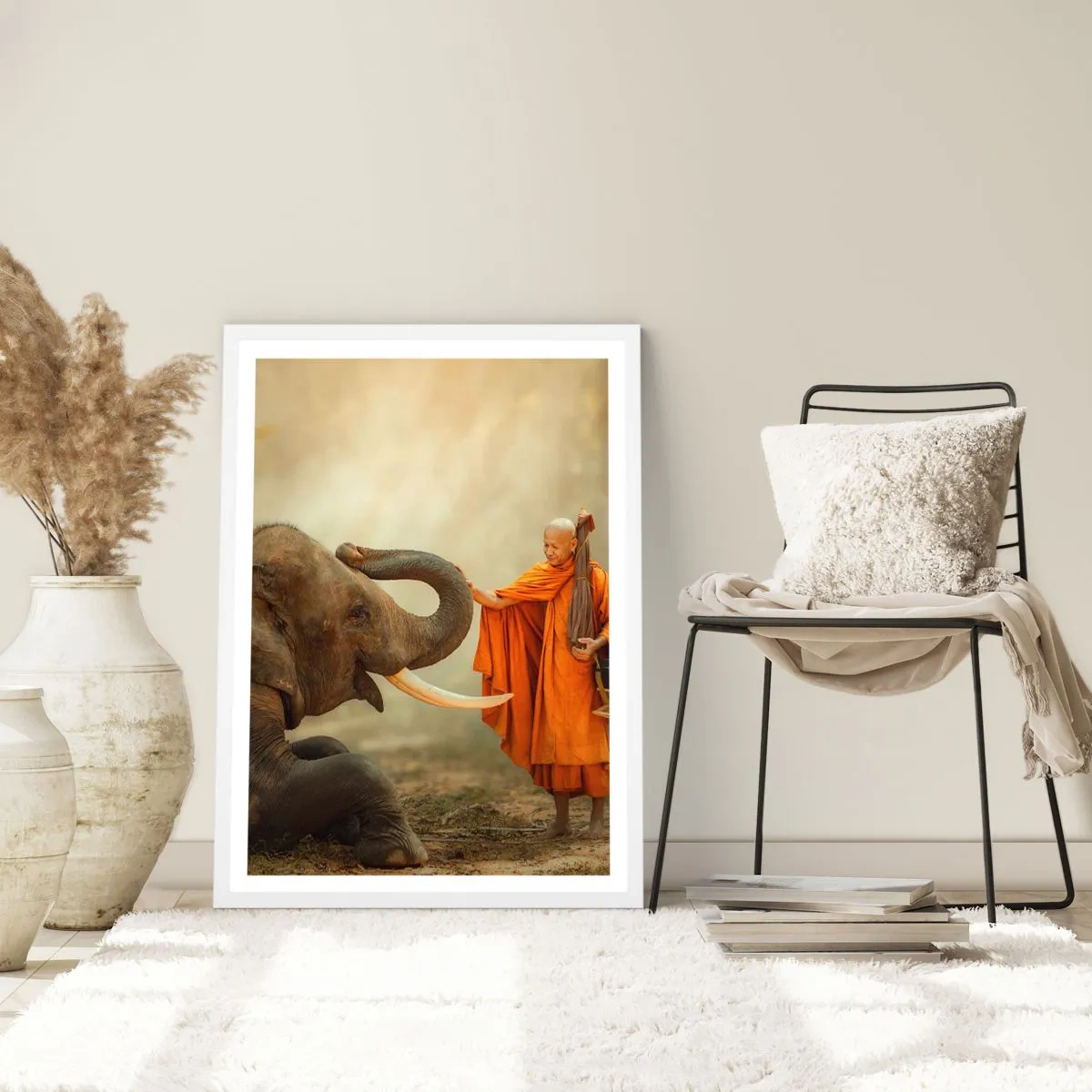 Poster in einem weißen Rahmen - Treffen unterwegs - 50x70 cm