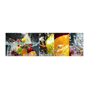 Fototapeten Muster Selbstklebend Deluxe Sticker - Fruchterfrischung - Obst, Wasser, Küche - 100x30 cm
