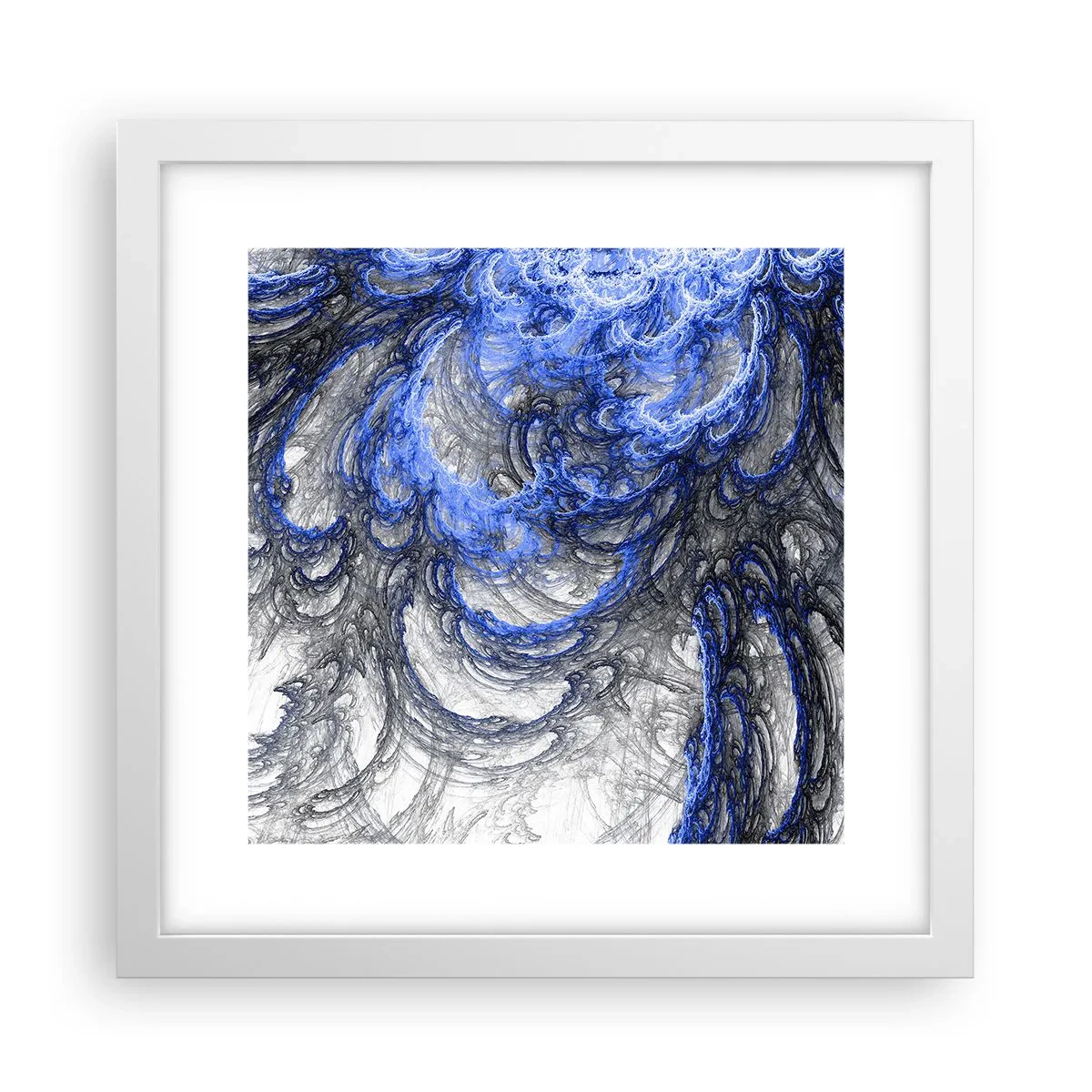 Poster in einem weißen Rahmen - Die Geburt einer Welle - 30x30 cm
