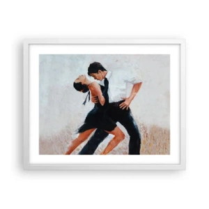 Poster in einem weißen Rahmen - Tango meiner Träume und Träume - 50x40 cm