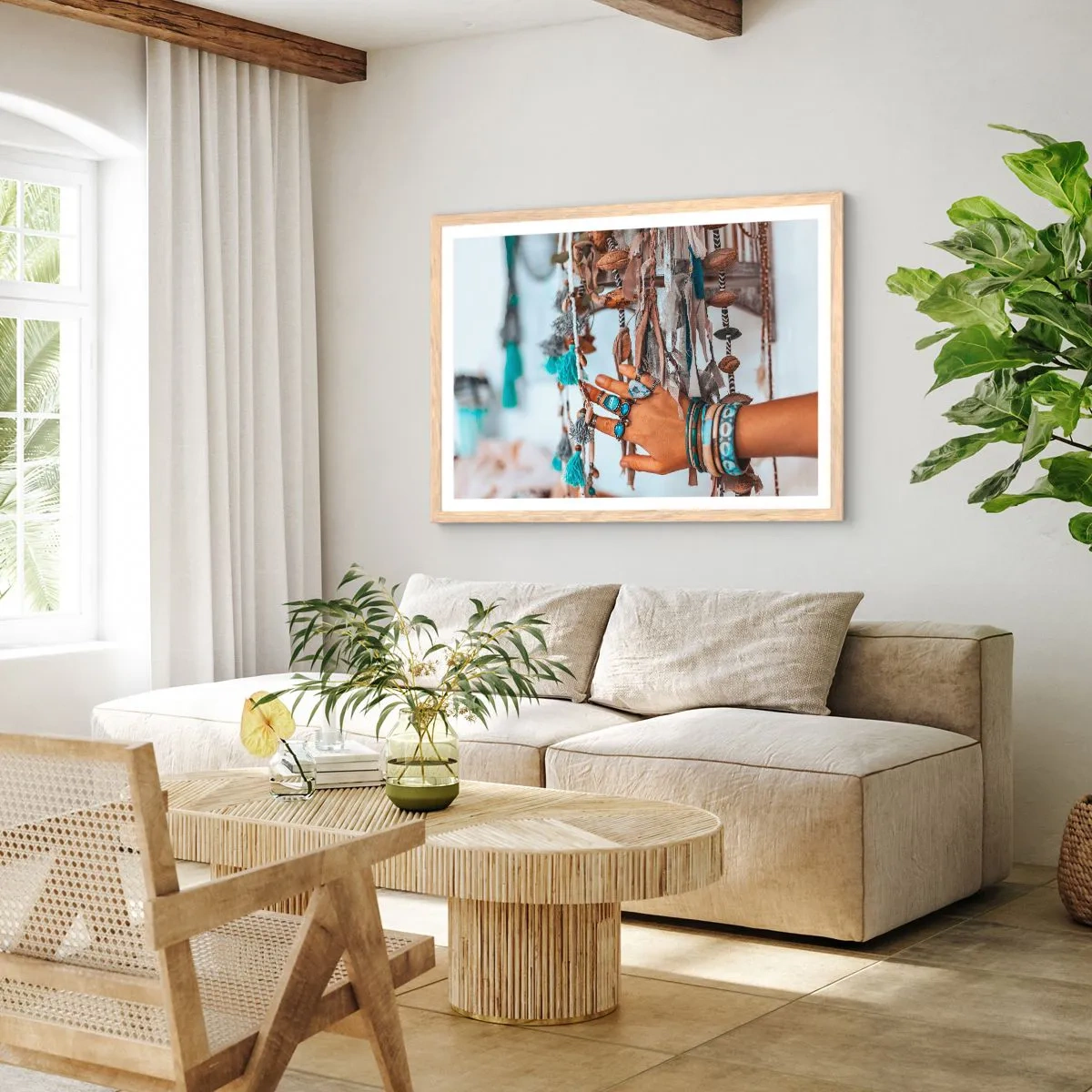 Poster in einem Rahmen aus heller Eiche - Lokale Schätze - 70x50 cm