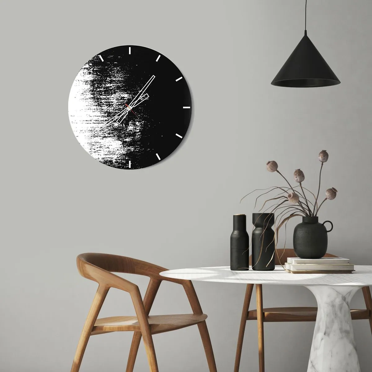 Wanduhr - Glasuhr - Und der Gewinner ist ... - 40x40 cm