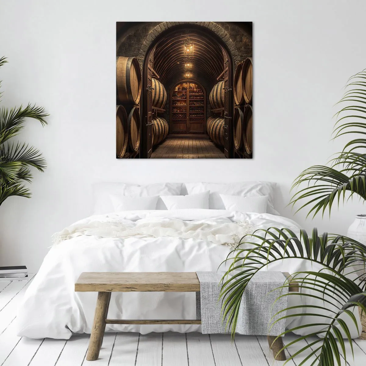 Bild auf Leinwand - Leinwandbild - Stimmungsvoller Keller - 50x50 cm