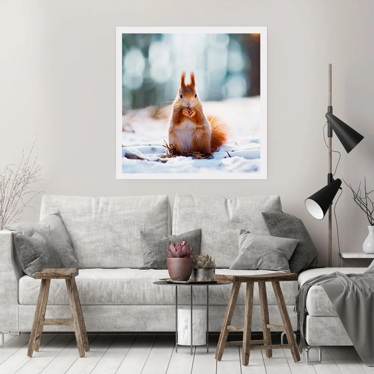 Poster - Wo schaust du hin? - 40x40 cm