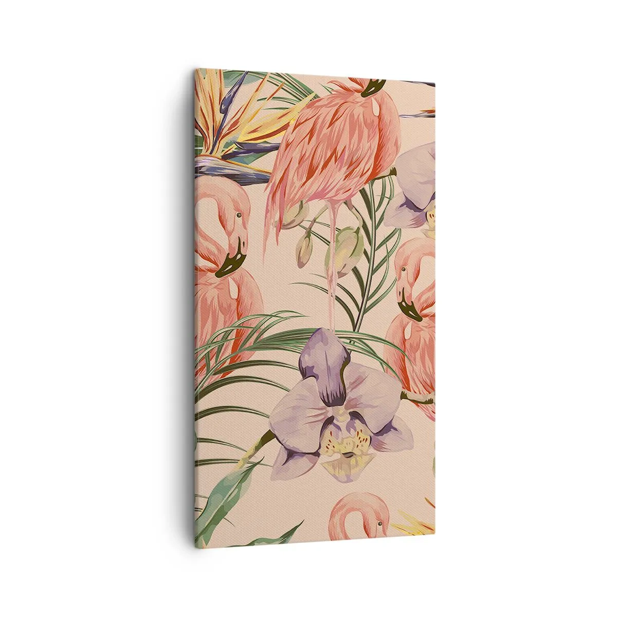 Bild auf Leinwand - Leinwandbild - Rosa Ballett in Blumen - 45x80 cm