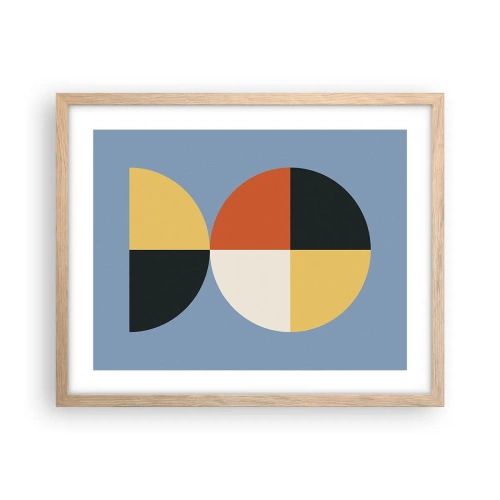 Poster in einem Rahmen aus heller Eiche - Beobachte und zähle - 50x40 cm