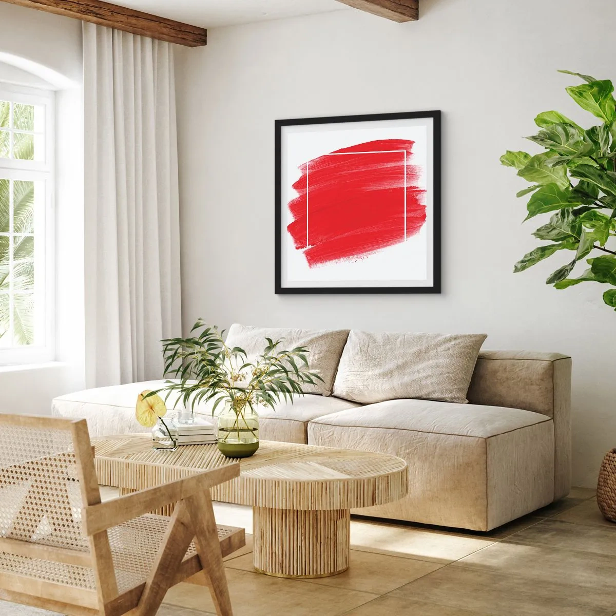 Poster in einem schwarzem Rahmen - Aus dem Rahmen - 40x40 cm