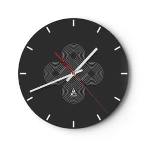 Wanduhr - Glasuhr - Im keltischen Geist - 40x40 cm