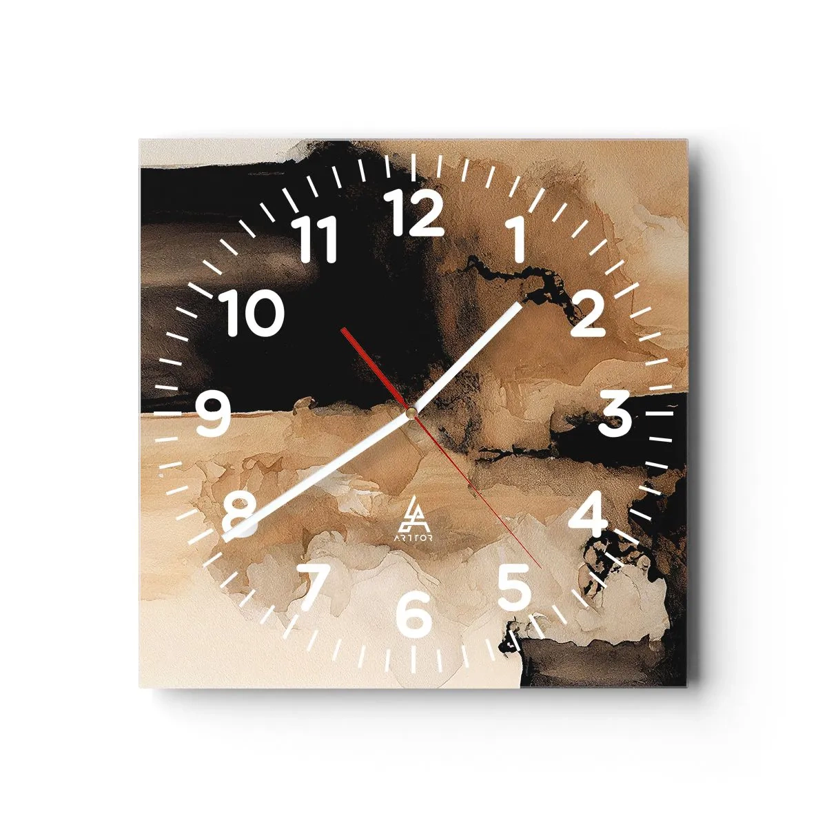 Wanduhr - Glasuhr - Faszinierende Abstraktion - 40x40 cm