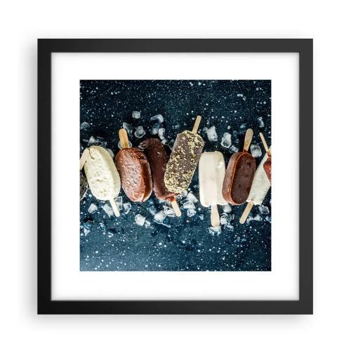 Poster in einem schwarzem Rahmen - Geschmack des heißen Sommers - 30x30 cm