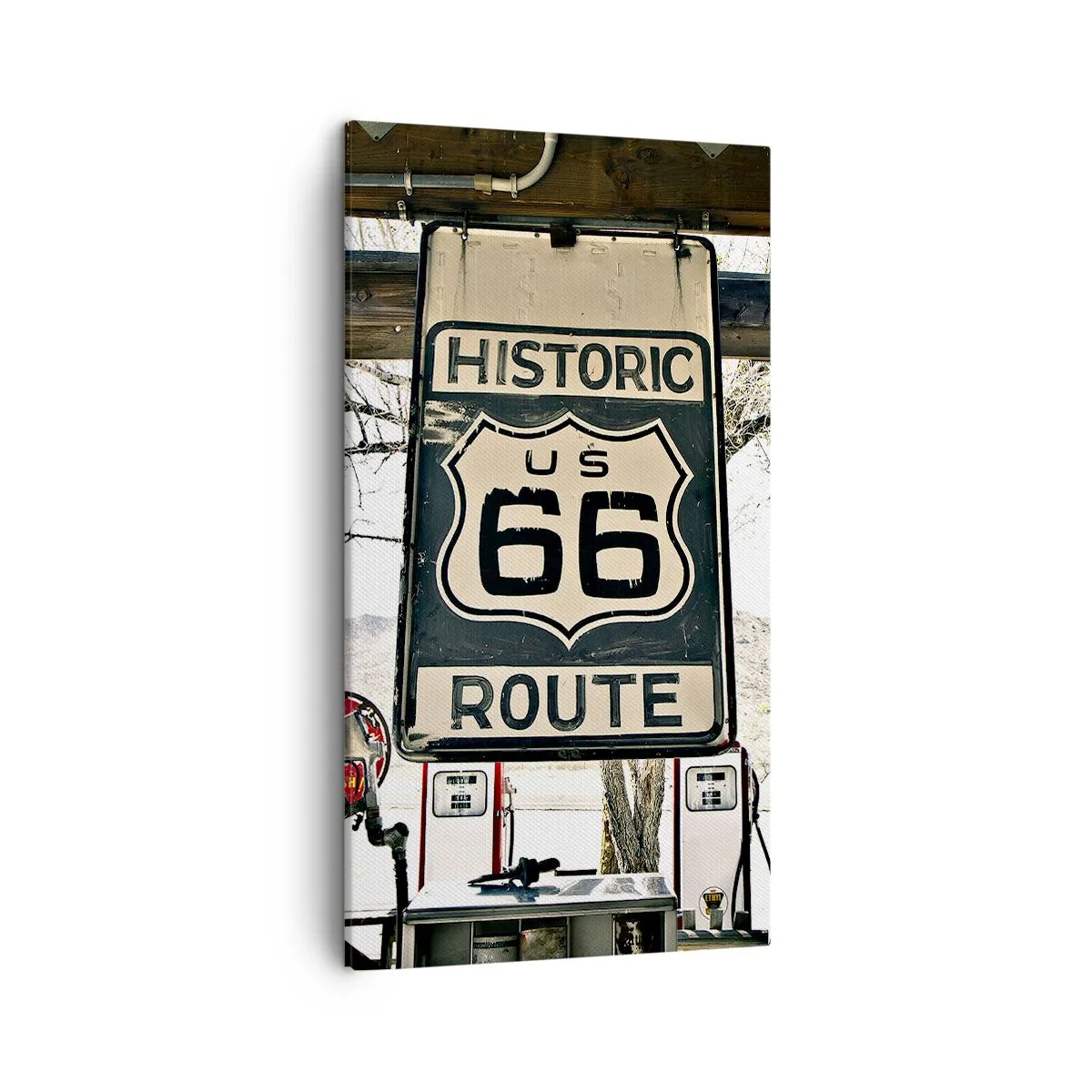 Bild auf Leinwand - Leinwandbild - Amerikanische Retro-Reise - 45x80 cm