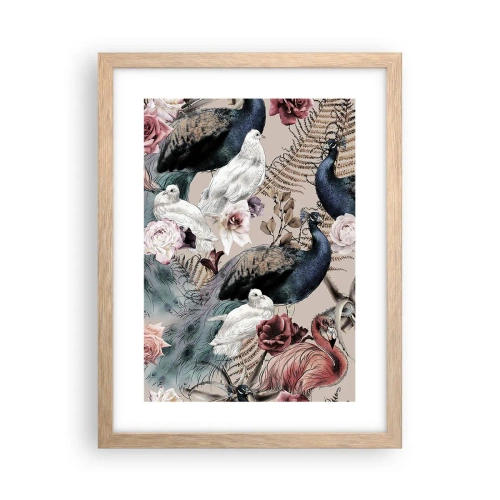 Poster in einem Rahmen aus heller Eiche - Im Schlossgarten - 30x40 cm