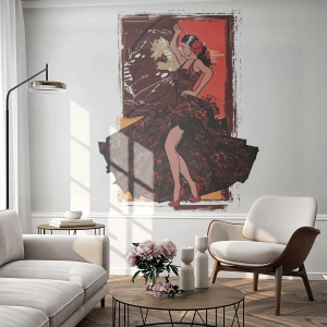 Selbstklebende Fototapete Deluxe Sticker - Im Rhythmus des Herzens - Tänzer, Flamenco, Tanzen - 150x105 cm
