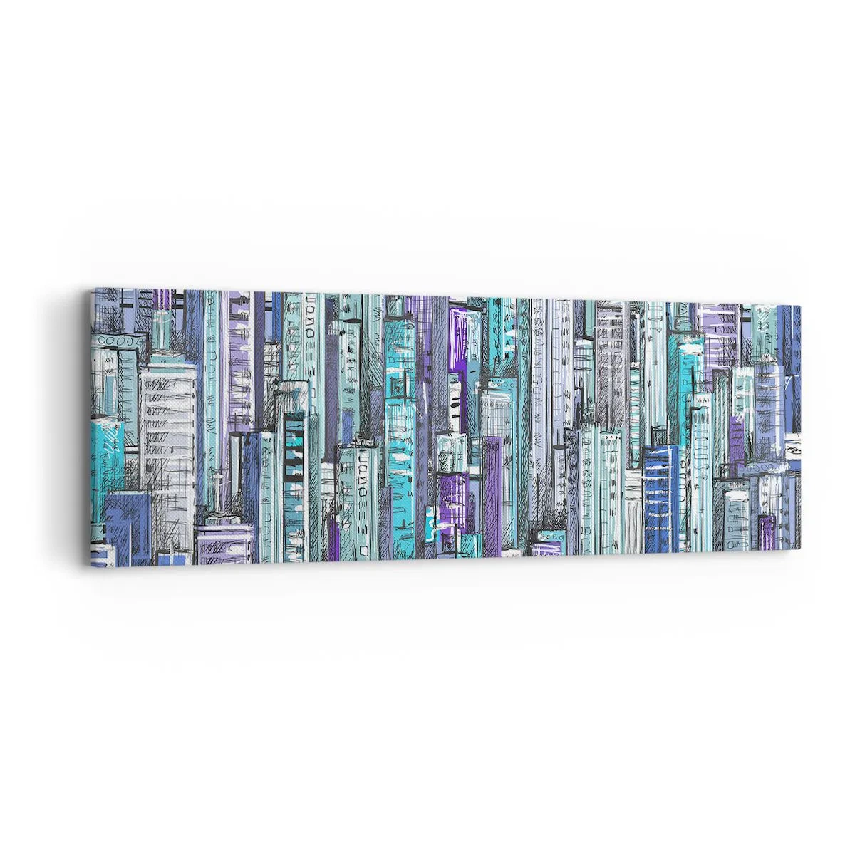 Bild auf Leinwand - Leinwandbild - Bläulich von dem Himmel - 90x30 cm